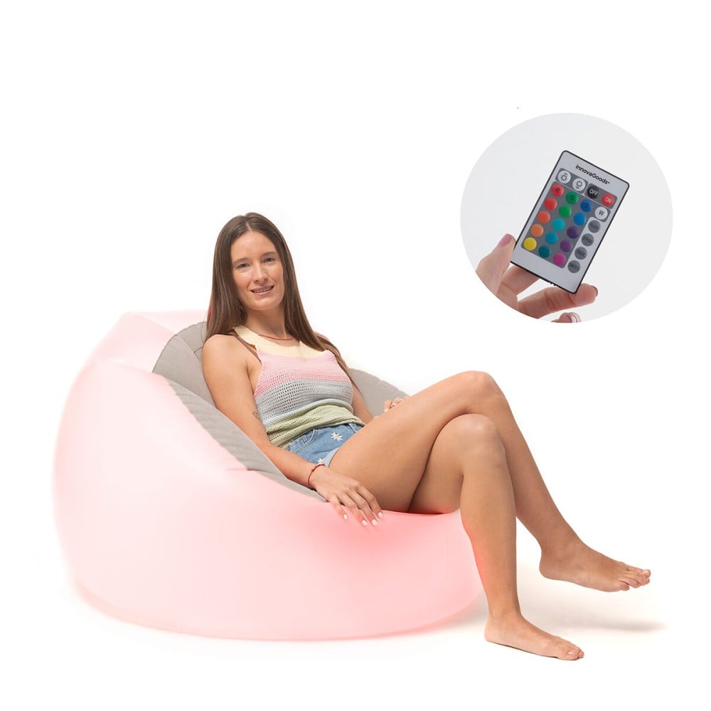 Fauteuil Gonflable avec LED Multicolore et Télécommande Chight InnovaGoods