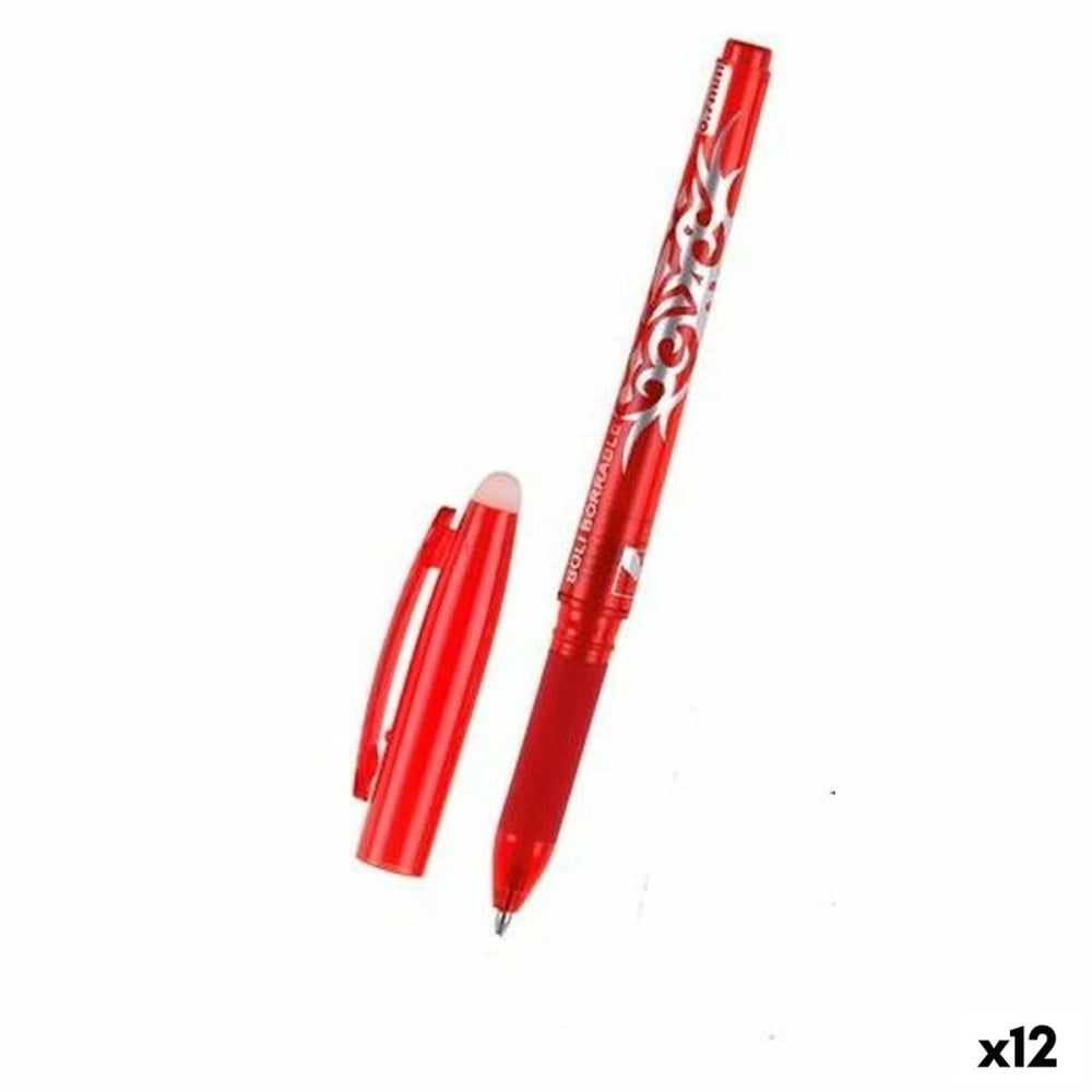 Crayon MP Rouge Encre effaçable 0,7 mm (12 Unités)