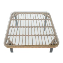 Gartenbank DKD Home Decor 128 x 75 x 72 cm Metall Synthetischer Rattan