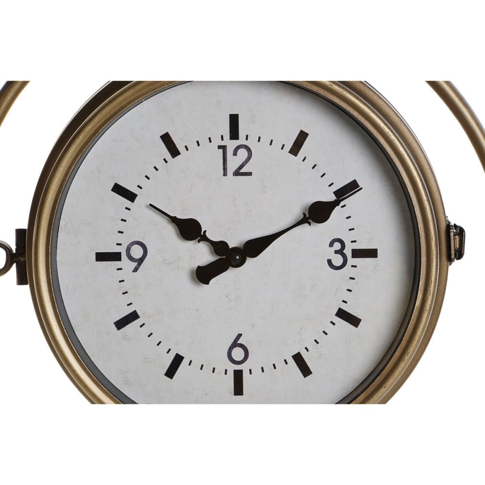 Wanduhr DKD Home Decor 43 x 14,5 x 47 cm Kristall Grau Gold Eisen Traditionell (2 Stück)