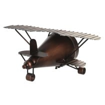 Bordur DKD Home Decor 35 x 21 x 14 cm Flugzeug Kristall Aluminium Eisen (2 Stück)