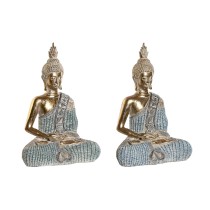 Deko-Figur DKD Home Decor 23 x 13 x 34 cm Blau Buddha türkis Orientalisch Decapé (2 Stück)