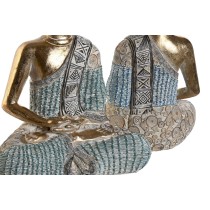 Deko-Figur DKD Home Decor 23 x 13 x 34 cm Blau Buddha türkis Orientalisch Decapé (2 Stück)