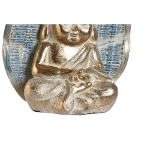 Decorative Figure DKD Home Decor 12,4 x 5,6 x 17,7 cm Blue Buddha Turquoise Oriental Stripped (2 Units)