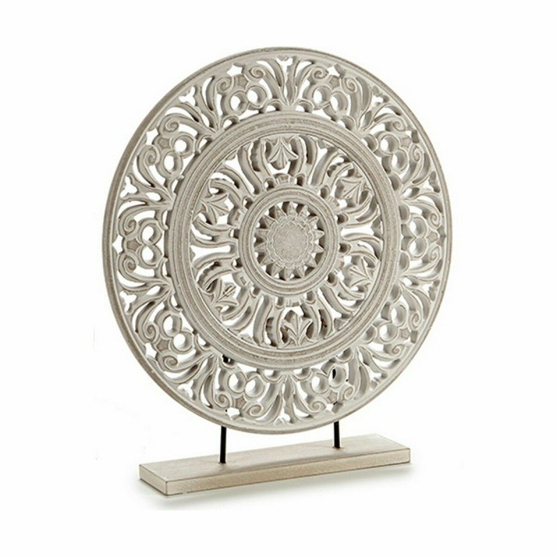 Figurine Décorative Mandala Blanc 7 x 49 x 44 cm (6 Unités)