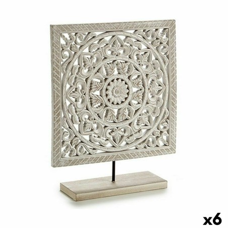 Deko-Figur Mandala Weiß 7 x 35,5 x 30 cm (6 Stück)