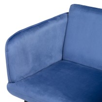 Fauteuil Tissu Synthétique Bleu Métal