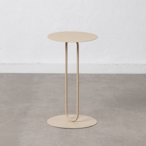 Table d'appoint 30,5 x 30,5 x 53 cm Crème Fer