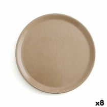 Flacher Teller Anaflor Barro Anaflor Beige Steingut Ø 31 cm Fleisch (8 Stück)