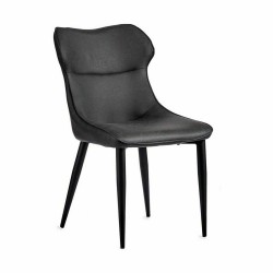 Fauteuil Noir Anthracite Acier 49 x 86 x 60 cm (2 Unités)