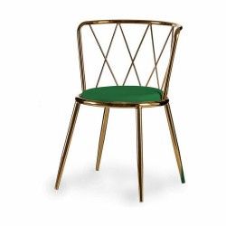 Chair Rhombus Green Golden 50,5 x 73 x 51 cm (2 Units)