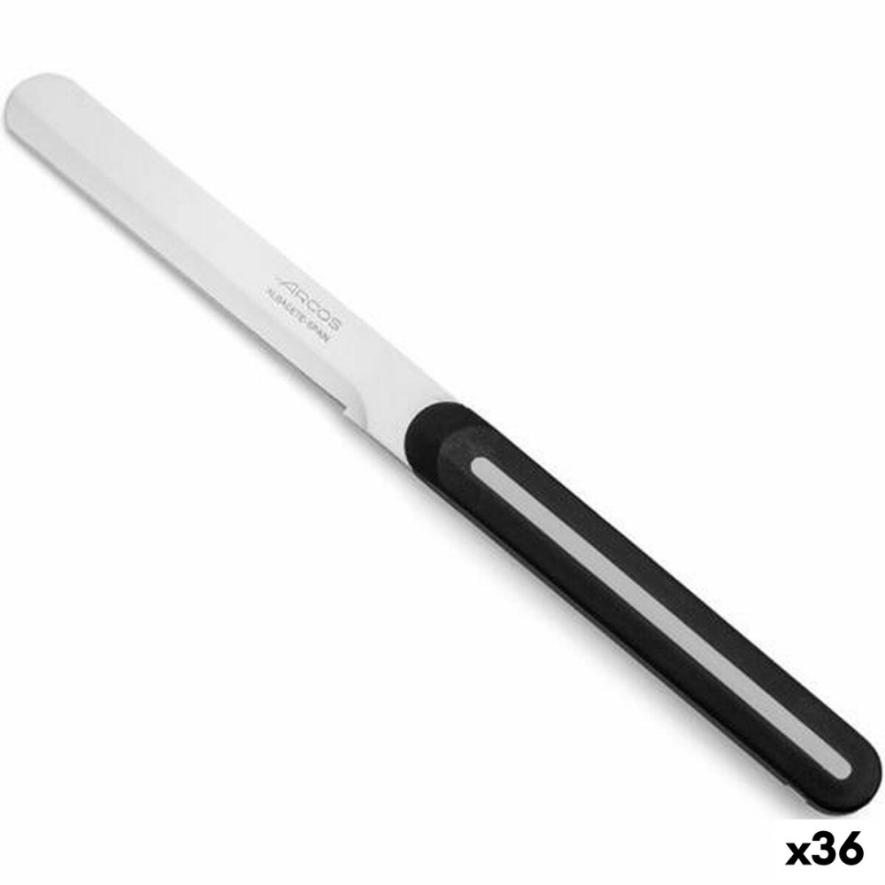 Buttermesser Arcos Schwarz Weiß 10 cm Edelstahl (36 Stück)