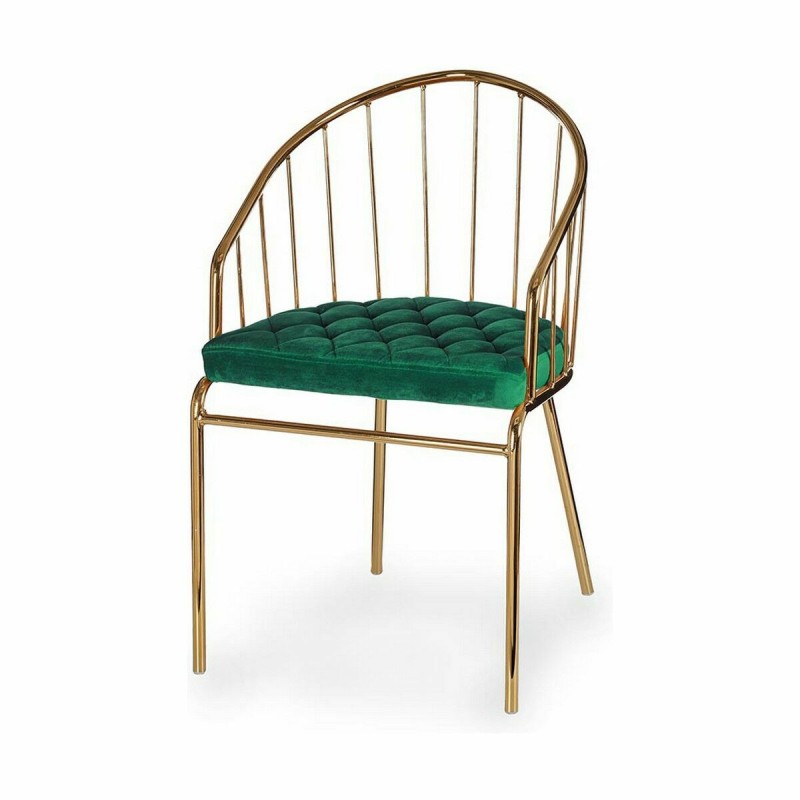 Chaise Barres Vert Doré 51 x 81 x 52 cm (2 Unités)