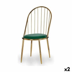 Chair Bars Green Golden 48 x 95,5 x 48 cm (2 Units)