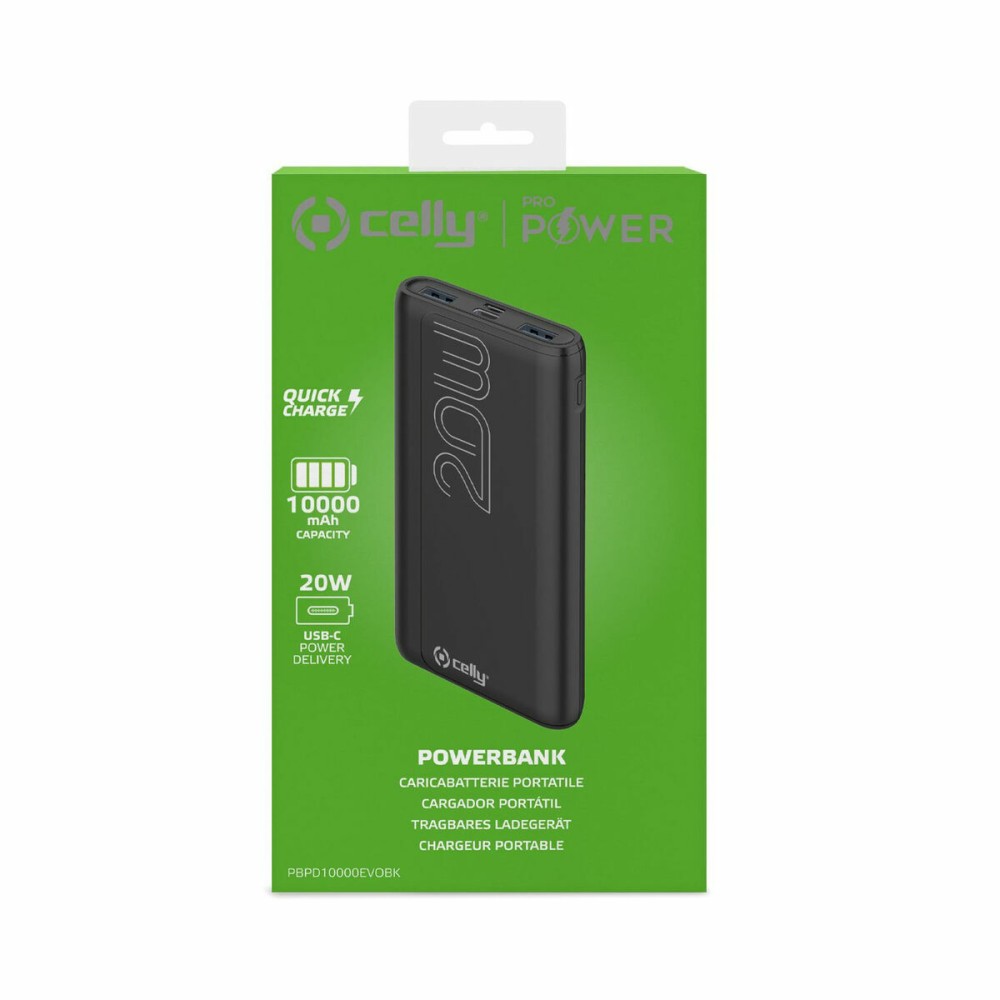 Powerbank Celly PBPD10000EVOBK Black