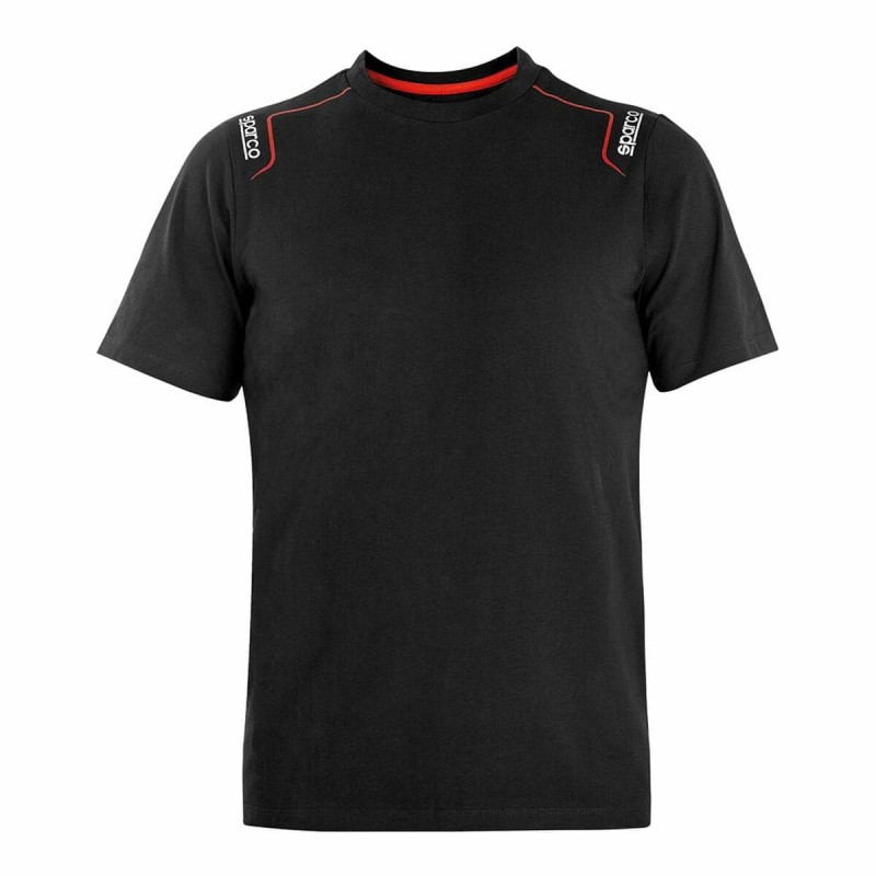 T shirt à manches courtes Sparco Tech Stretch Trenton Noir