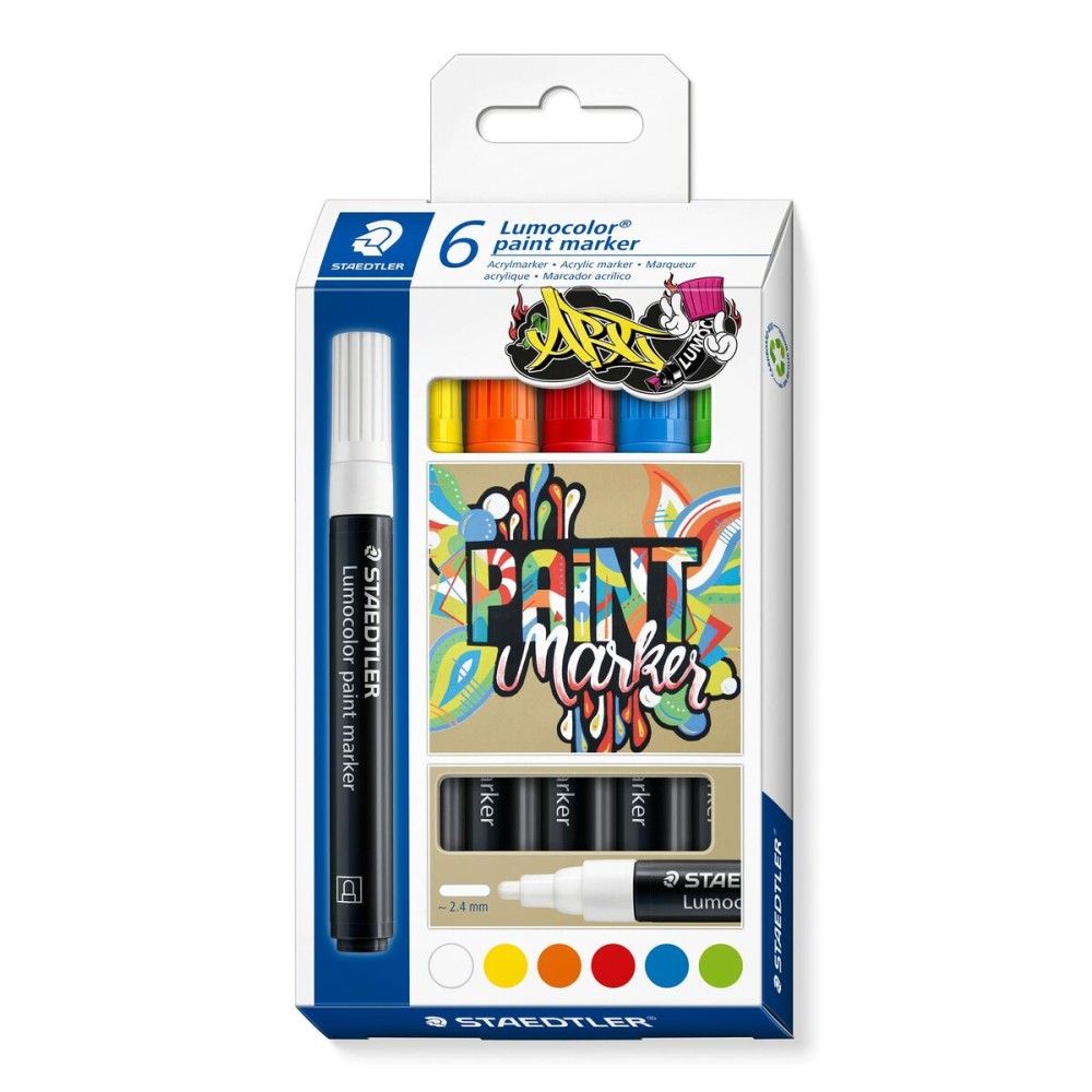 Ensemble de Marqueurs Staedtler Lumocolor 349 6 Pièces Multicouleur