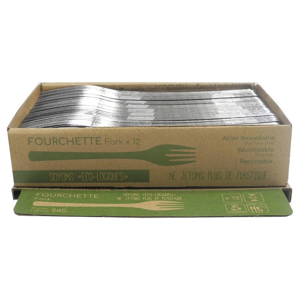 Ensemble de Fourchettes Amefa Ecologic Slim Métal Acier (12 Unités)