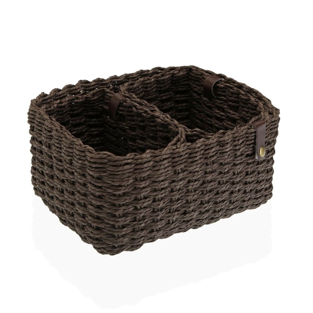 Basket set Versa Brown Paper 19 x 12 x 26 cm