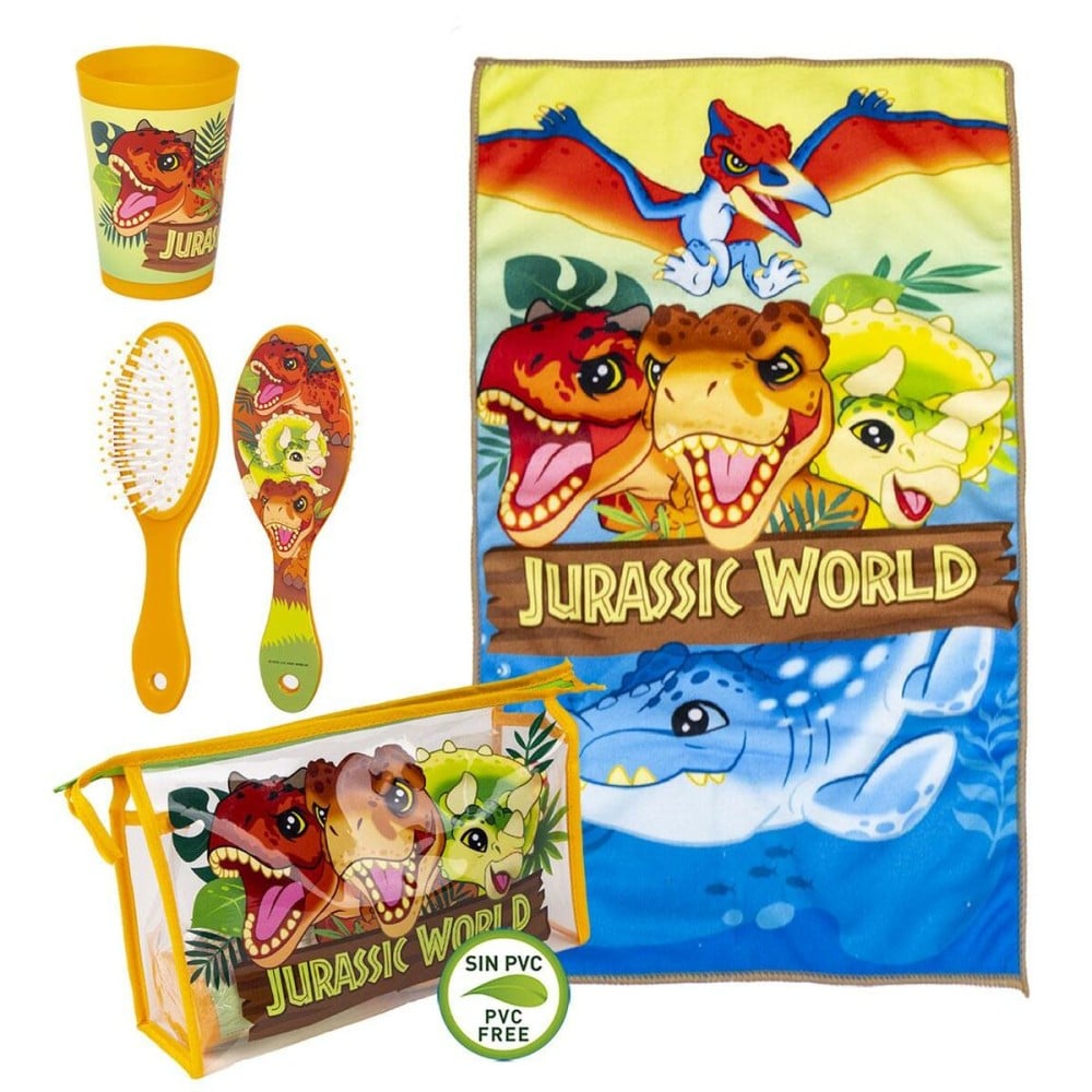 Ensemble de Toilette pour Enfant de Voyage Jurassic Park 4 Pièces Orange