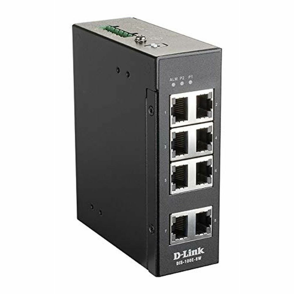 Schalter für das Netz mit Schaltschrank D-Link DIS-100E-8W RJ45 x 8 Schwarz