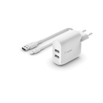 Wand-Ladegerät + Lightning-Kabel MFI Belkin WCD001VF1MWH Weiß 24 W