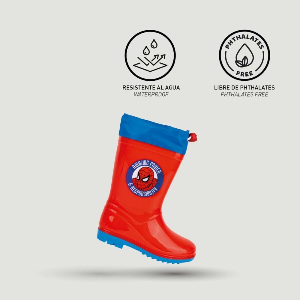 Bottes en Caoutchouc pour Enfants Spider-Man Rouge