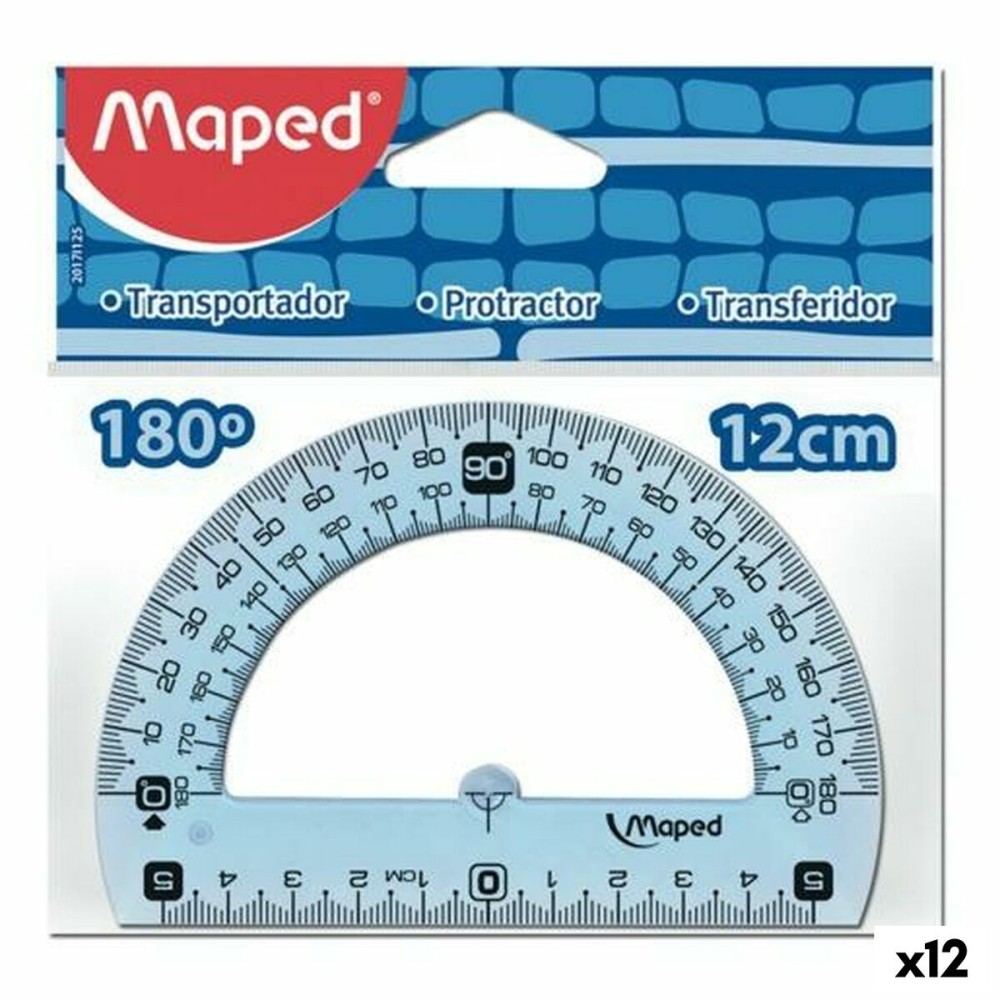 Halbkreis Maped Geometric 180º Satz Kunststoff (12 Stück)