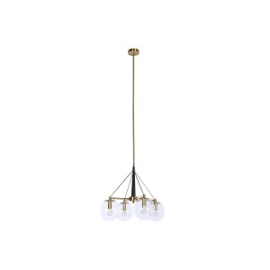 Deckenlampe DKD Home Decor 50 x 50 x 144 cm Kristall Gold Metall 50 W