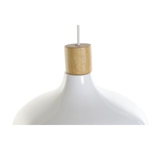 Suspension DKD Home Decor Blanc Marron Métal Pin 50 W 35,5 x 35,5 x 21 cm