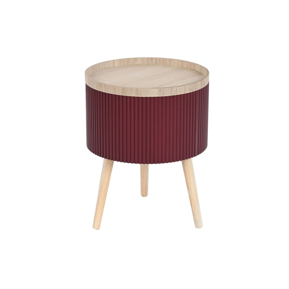 Table d'appoint DKD Home Decor 38,5 x 38,5 x 49 cm Marron Bordeaux Bois MDF