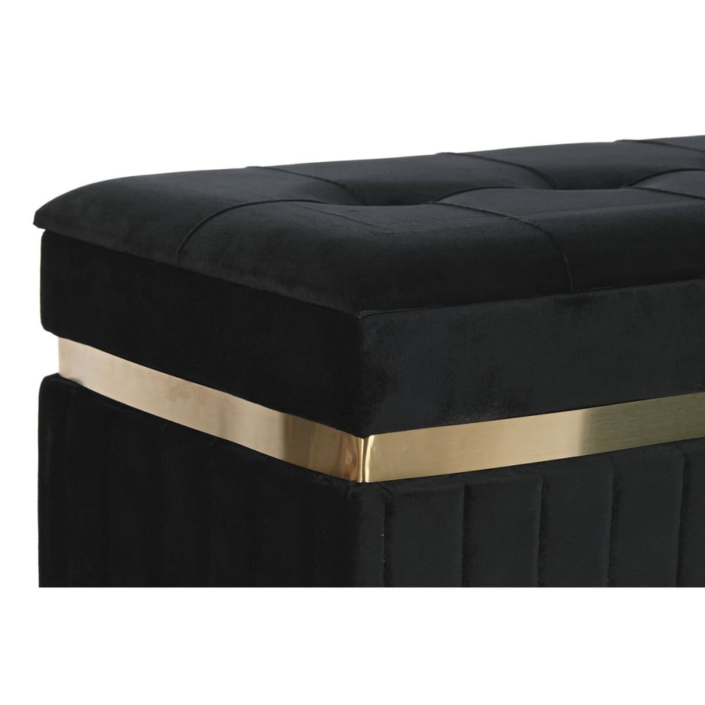 Hocker DKD Home Decor Schwarz Gold grün Dunkelgrau Holz MDF 70 x 40 x 43 cm