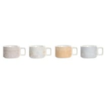 Piece Coffee Cup Set DKD Home Decor Yellow Blue White Red Metal Bamboo Dolomite 260 ml 4 Pieces