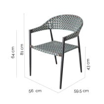 Chaise de jardin Nadia Aluminium