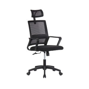 Chaise de Bureau EDM 75189 Noir Ergonomique