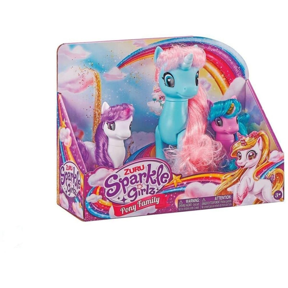 3 Tierfiguren Sparkle Girlz Einhorn