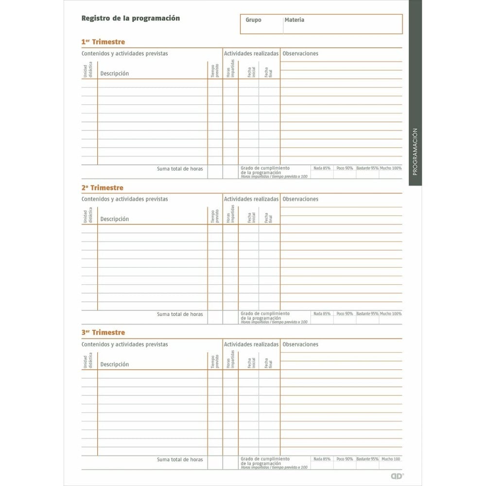 Agenda Additio Global Enseignant 24 x 32 cm