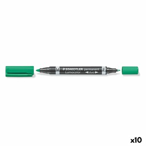 Dauermarker Staedtler Lumocolor Duo grün (10 Stück)