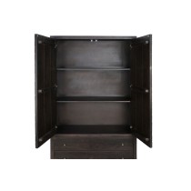 Armoire DKD Home Decor 100 x 40 x 175 cm Noir Métal Acacia