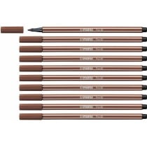 Felt-tip pens Stabilo Pen 68 Brown (10 Pieces)