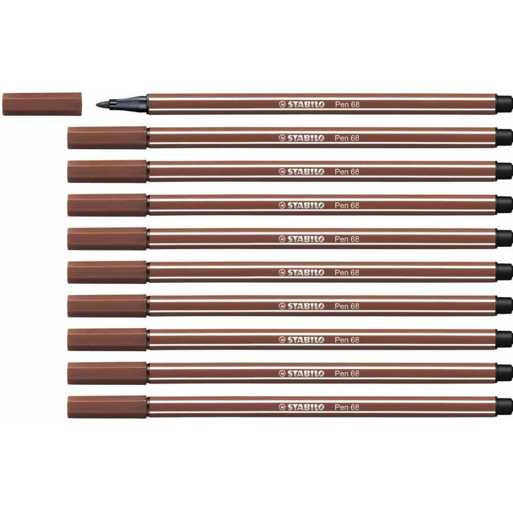 Filzstifte Stabilo Pen 68 Braun (10 Stücke)