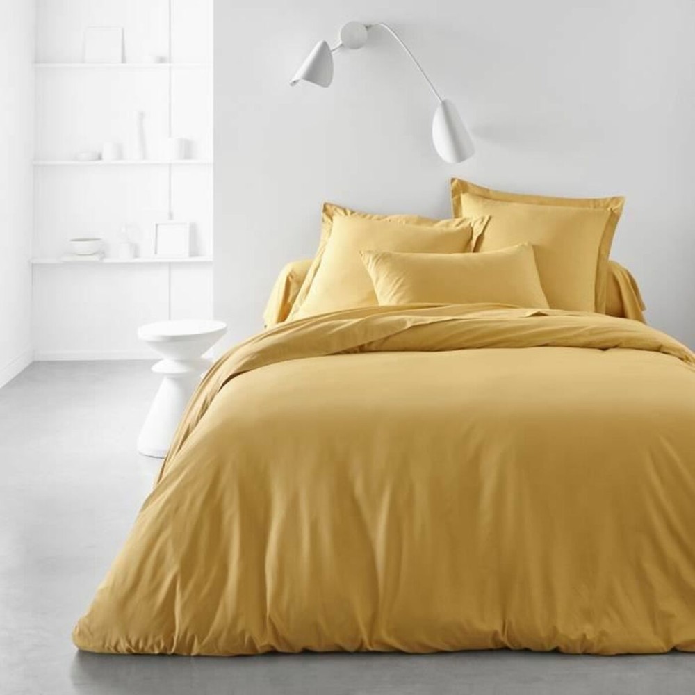 Fitted bottom sheet TODAY Essentials Ocre 140 x 190 cm