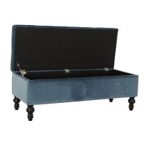 Banquette DKD Home Decor 115 x 44 x 43 cm Bleu Bois