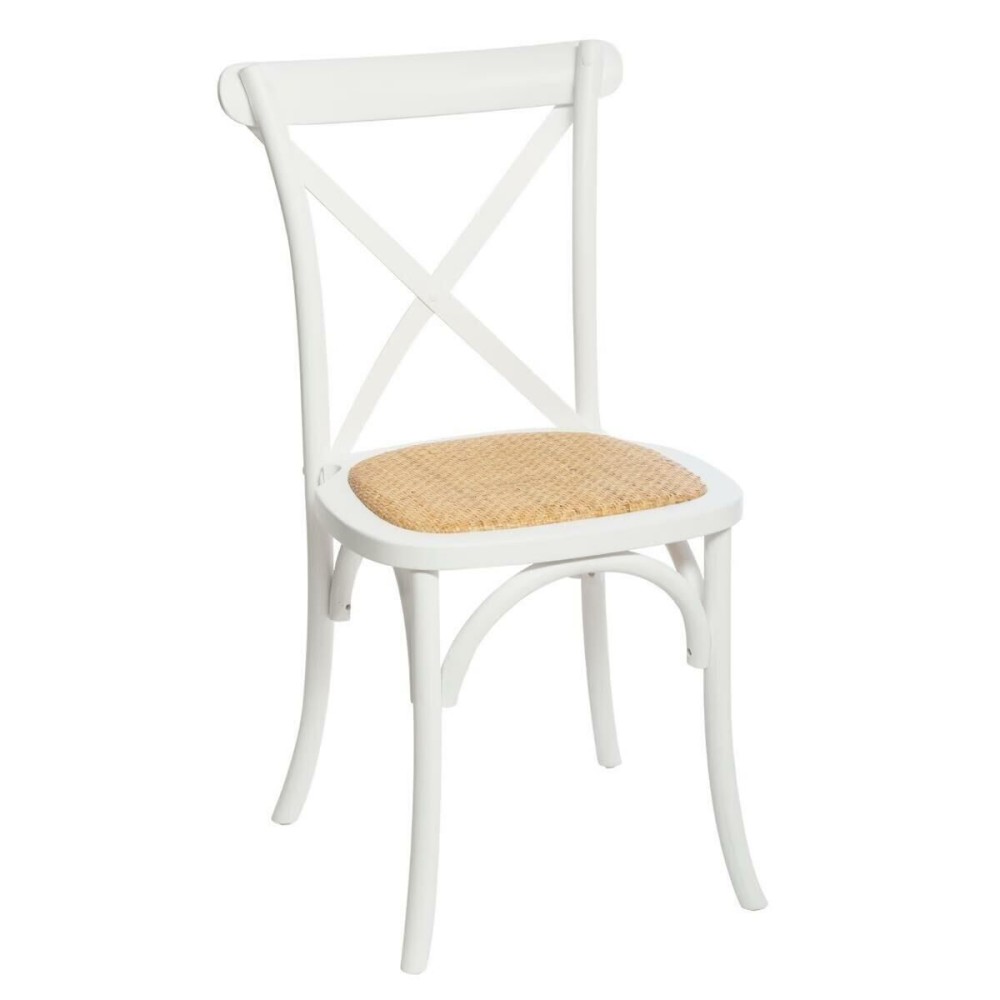 Chaise DKD Home Decor Blanc Noir Naturel 43 x 50 x 89 cm