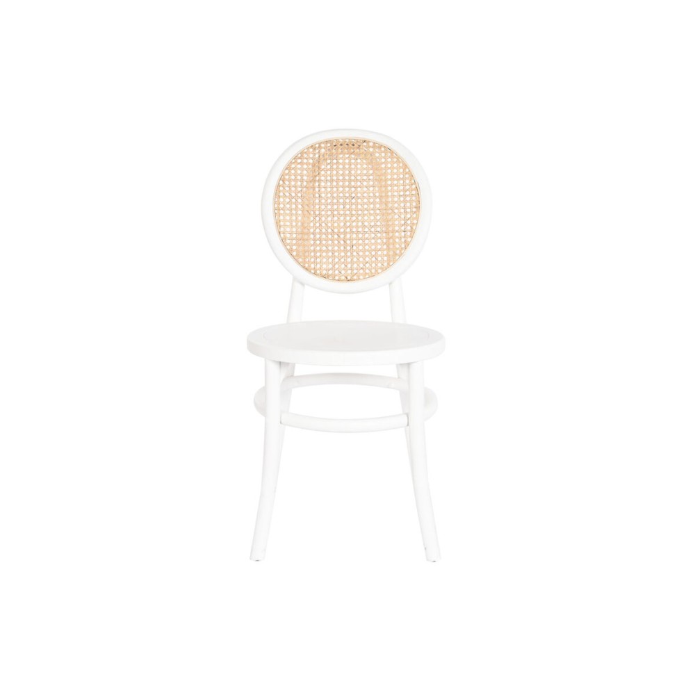 Chair DKD Home Decor White Black Natural 43 x 50 x 89 cm