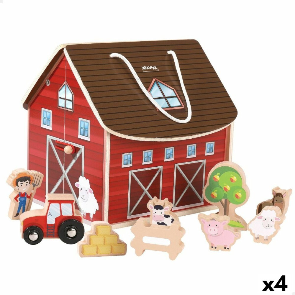 Playset Woomax Ferme 9 Pièces 4 Unités 19 x 18 x 19 cm