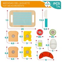 Set de jouets alimentaires Woomax Petit-déjeuner 14 Pièces (4 Unités)