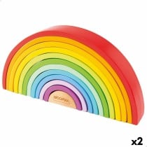 Child's Wooden Puzzle Woomax Rainbow 11 Pieces 2 Units