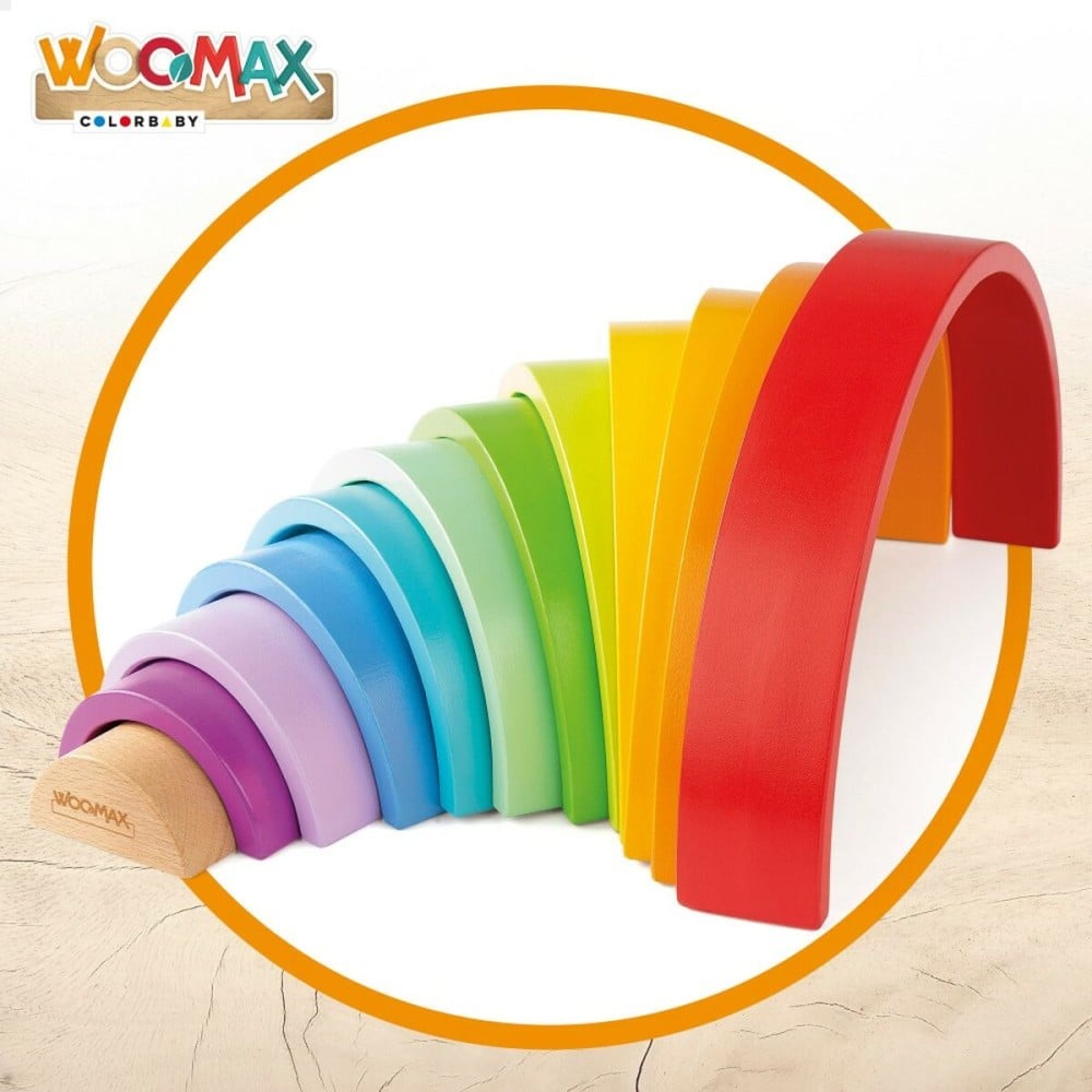 Kinder Puzzle aus Holz Woomax Regenbogen 11 Stücke 2 Stück