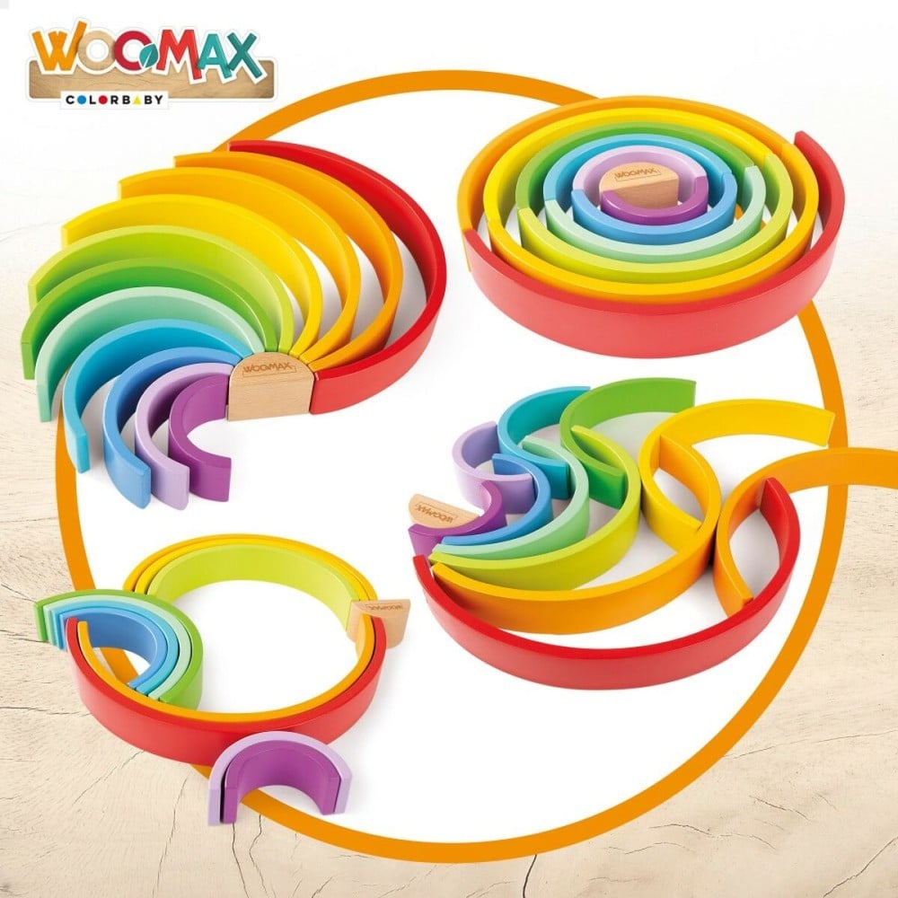 Child's Wooden Puzzle Woomax Rainbow 11 Pieces 2 Units